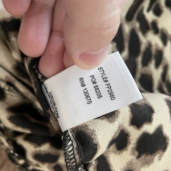 Lulus Women XL Leopard Print Satin Ankle Ties Jumpsuit - Picture 12 of 12